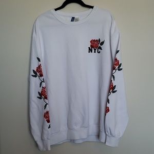 White NYC Sweatshirt Size XL
